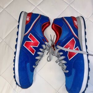 New Balance 574 Sneakers Blue and Red.